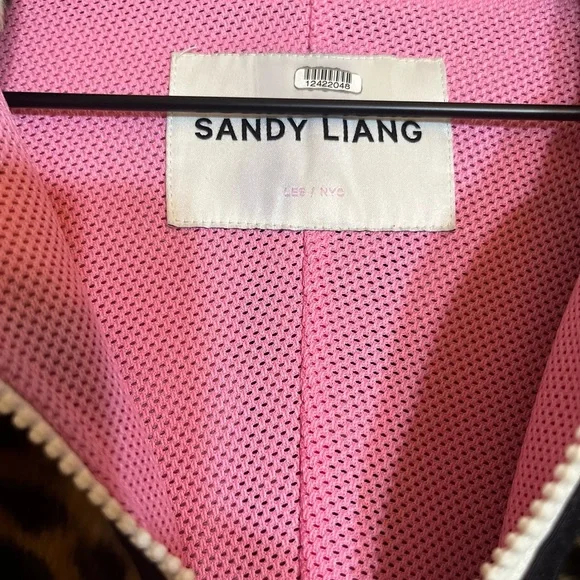 Sandy Liang Jacket - Women's Large Black - Faux Leopard Ski Coat Designer - Picture 7 of 13